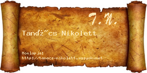 Tanács Nikolett névjegykártya