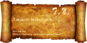 Tanács Nikolett névjegykártya