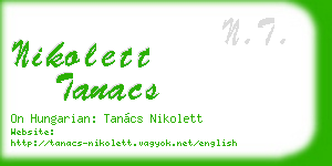nikolett tanacs business card