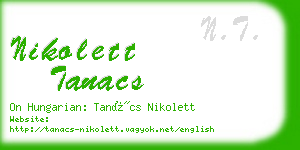 nikolett tanacs business card